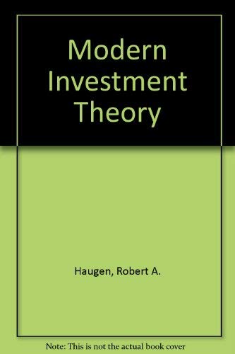 Imagen de archivo de Modern investment theory a la venta por HPB-Red