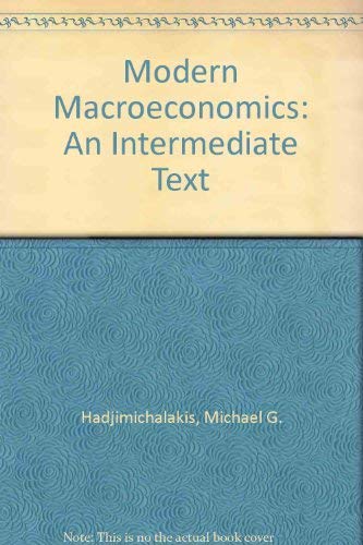 Beispielbild fr Modern macroeconomics: An intermediate text zum Verkauf von HPB-Red