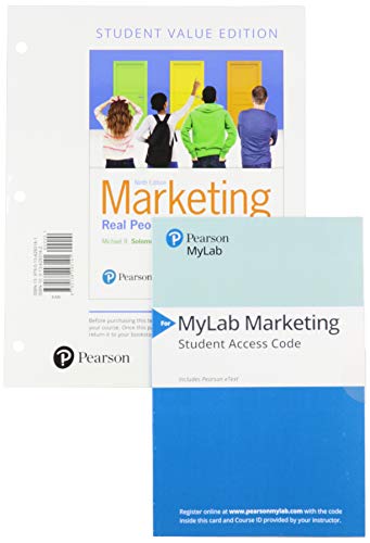 9780135983362: Marketing: Real People, Real Choices Value Edition + 2019 Mylab Marketing With Pearson Etext -- Access Card Package