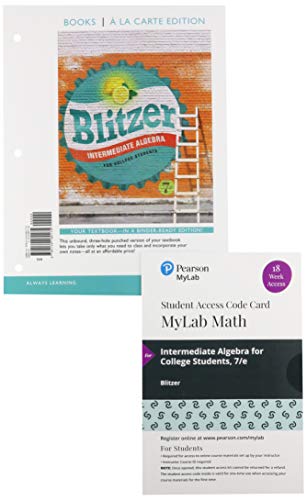 Beispielbild fr Intermediate Algebra for College Students + Mylab Math With Pearson Etext - 18 Week Access Card Package zum Verkauf von Buchpark