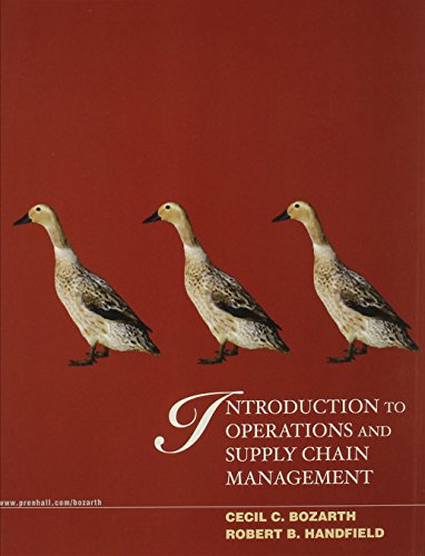 Introduction to Operations and Supply Chain Management (9780136000419) by Cecil C. Bozarth; Robert B. Handfield