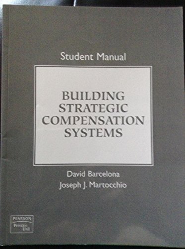 Imagen de archivo de Strategic Compensation Student Manual a la venta por HPB-Red