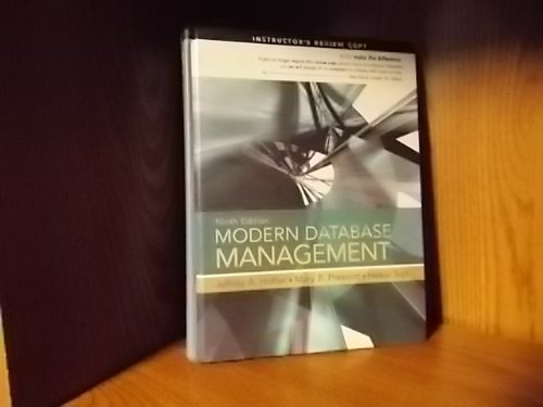 Beispielbild fr Modern Database Management Ninth Edition Instructor's Review copy zum Verkauf von Books From California