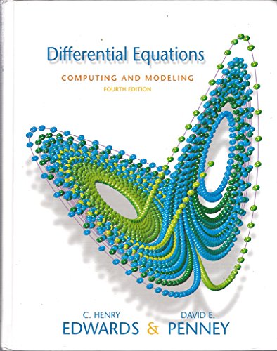 Imagen de archivo de Differential Equations Computing and Modeling a la venta por David's Books