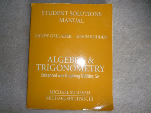 Imagen de archivo de Student Solutions Manual for Algebra and Trigonometry: Enhanced with Graphing Utilities a la venta por BookHolders