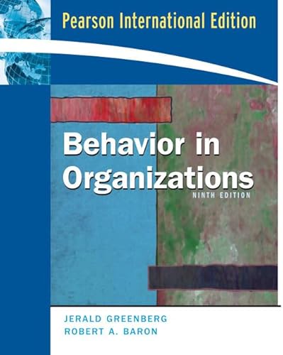Stock image for Behavior in Organizations: International Edition for sale by Ammareal