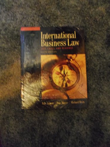 Beispielbild fr International Business Law: Text, Cases, and Readings zum Verkauf von Hawking Books