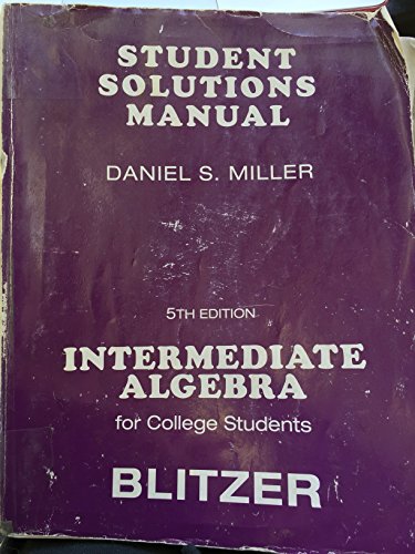 Beispielbild fr Intermediate Algebra zum Verkauf von Better World Books