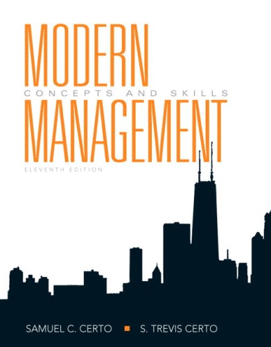 Beispielbild fr Modern Management: Concepts and Skills zum Verkauf von ThriftBooks-Dallas