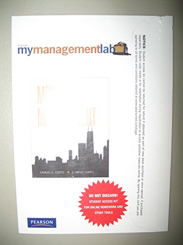 Stock image for MyManagementLab with E-Book Student Access Code Card for Modern Management for sale by BookHolders