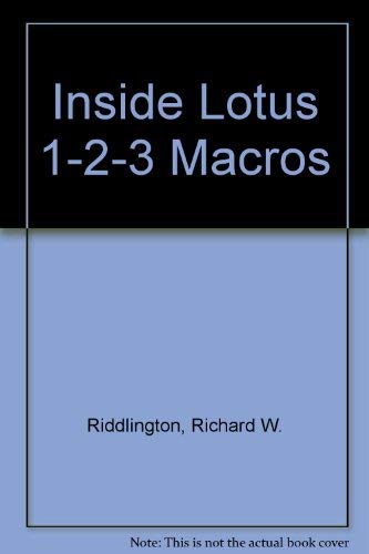 Stock image for Inside Lotus 1-2-3 macros for sale by Irish Booksellers