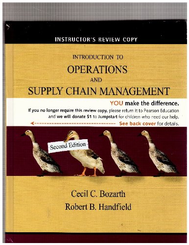 Beispielbild fr Introduction to Operations and Supply Chain Management (Intructor's Review Copy) zum Verkauf von ThriftBooks-Dallas