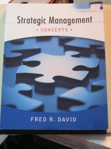 Imagen de archivo de Strategic Management: Concepts (12th Edition) a la venta por BookHolders