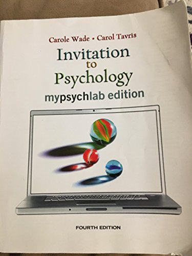 Stock image for Invitation to Psychology: Mypsychlab Edition for sale by Reliant Bookstore