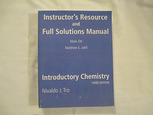 Stock image for Instructor's Resource and Full Solutions Manual (Introductory Chemistry) for sale by Booksavers of MD