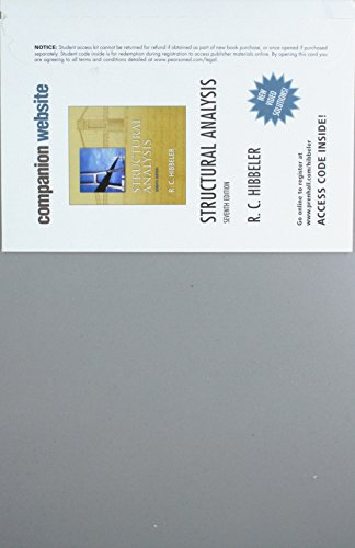 Stock image for Companion Website Student Access Code Card (Standalone) for Structural Analysis, 7e by Hibbeler for sale by BooksRun