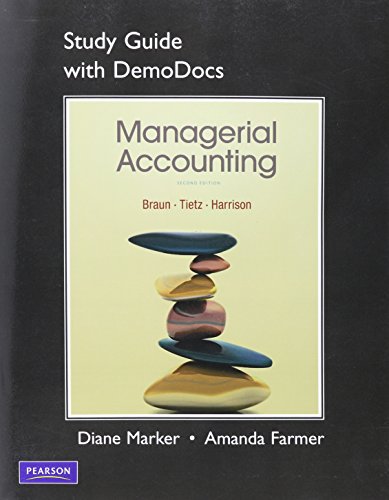 Imagen de archivo de Managerial Accounting With Demodocs a la venta por HPB-Red