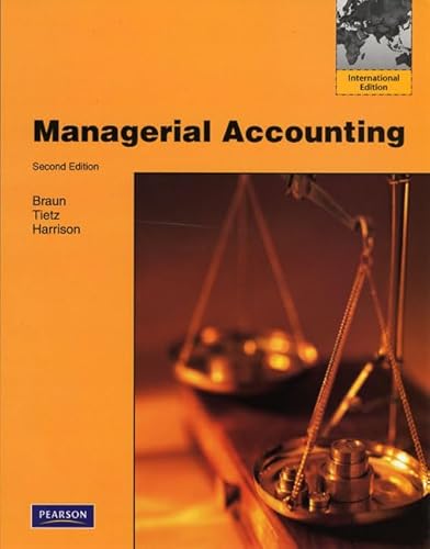 Beispielbild fr Managerial Accounting zum Verkauf von Buchpark