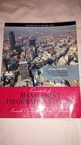 Imagen de archivo de Essentials of Management Information Systems (8th Edition) a la venta por Wonder Book