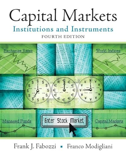 Beispielbild fr Capital Markets: Institutions and Instruments zum Verkauf von ThriftBooks-Dallas