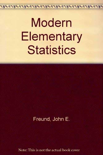 Stock image for Modern Elementary Statistics for sale by HPB-Red