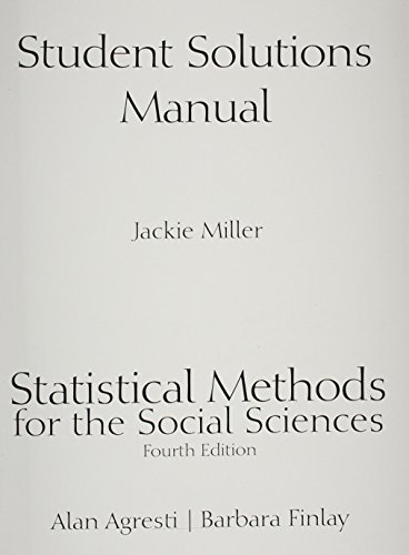 Stock image for Student Solutions Manual for Statistical Methods for the Social Sciences for sale by Phatpocket Limited