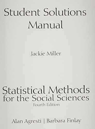 9780136028130: Student Solutions Manual for Statistical Methods for the Social Sciences