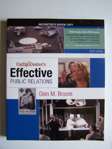 Imagen de archivo de Cutlip and Center's Effective Public Relations a la venta por Better World Books