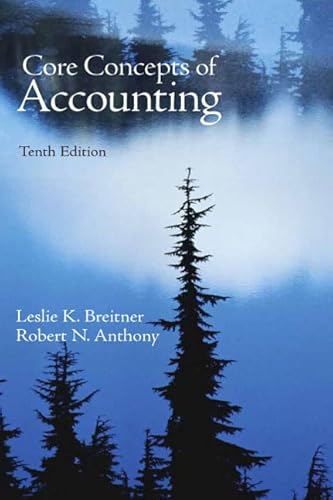 Imagen de archivo de Core Concepts of Accounting a la venta por SecondSale