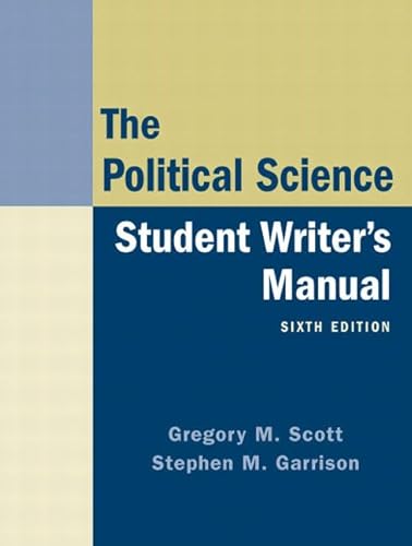 Stock image for The Political Science Student Writer's Manual for sale by Irish Booksellers