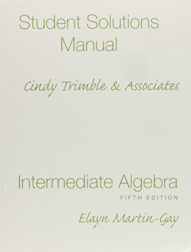 Stock image for Student Solutions Manual (Standalone) for Intermediate Algebra for sale by ThriftBooks-Dallas
