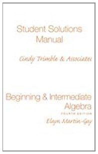 Imagen de archivo de Student Solutions Manual (Standalone) for Beginning &Intermediate Algebra a la venta por ThriftBooks-Dallas