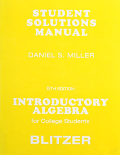 Imagen de archivo de Student Solutions Manual a la venta por Better World Books