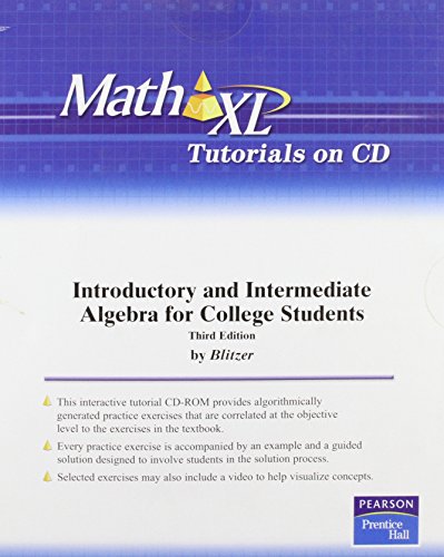 Introductory & Intermediate Algebra for College Students Mathxl Tutorials (9780136031734) by Blitzer, Robert F.