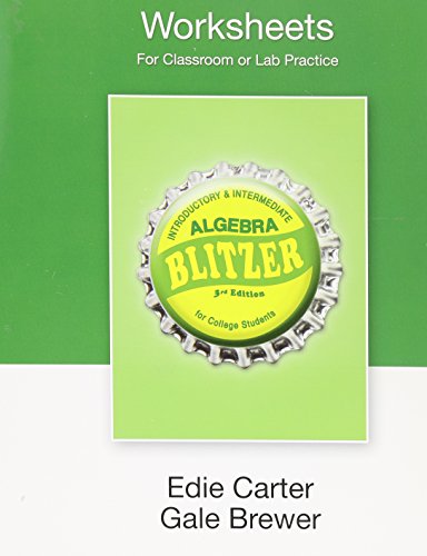 Introductory & Intermediate Algebra for College Students (9780136031741) by Blitzer, Robert F.