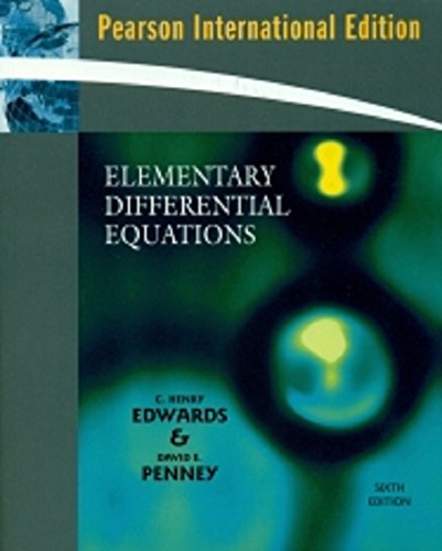 9780136033929: Elementary Differential Equations