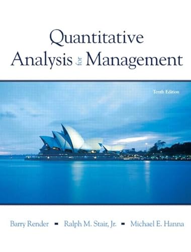 9780136036258: Quantitative Analysis for Management: United States Edition