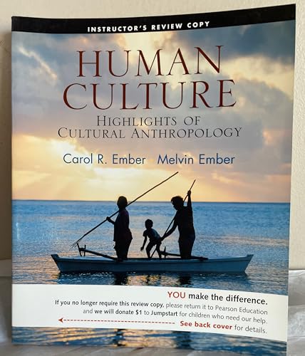 Beispielbild fr Exam Copy for Human Culture:Highlights of Cultural Anthropology zum Verkauf von Books From California