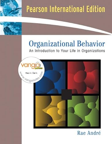 Stock image for Organizational Behavior: An Introduction to Your Life in Organizations: International Edition for sale by WorldofBooks