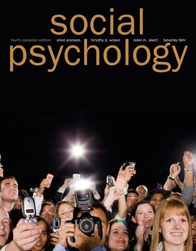 Stock image for Social Psychology, Fourth Canadian Edition (4th Edition) for sale by ThriftBooks-Dallas