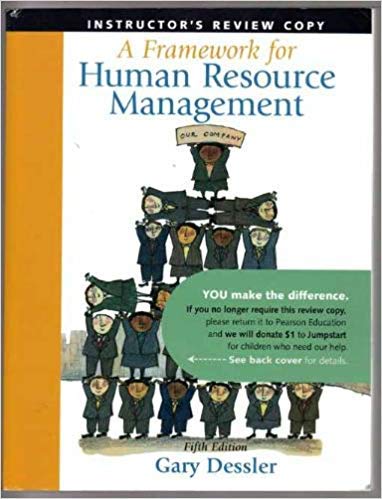 Imagen de archivo de A Framework for Human Resource Management - Instructor's Review Copy, 5th a la venta por THEVILLAGEBOOKSTORE