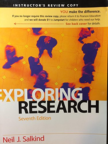 Imagen de archivo de Exploring Research 7th Edition Instructor's Review Copy 2009 a la venta por ThriftBooks-Dallas