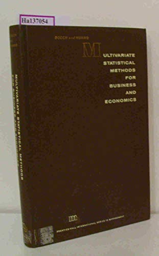 Beispielbild fr Multivariate Statistical Methods for Business and Economics zum Verkauf von AwesomeBooks