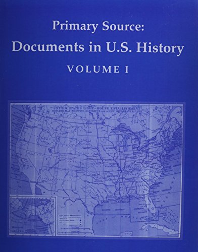 9780136051985: Primary Source: Documents in U.S. History, Volume 1
