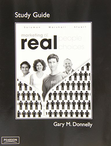 9780136053927: Study Guide for Marketing: Real People, Real Choices