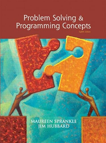 Imagen de archivo de Problem Solving and Programming Concepts a la venta por Once Upon A Time Books