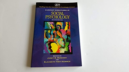 Stock image for Current Directions in Social Psychology (2nd Edition) for sale by SecondSale