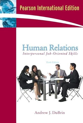 Stock image for Human Relations: Interpersonal Job-Oriented Skills for sale by Anybook.com