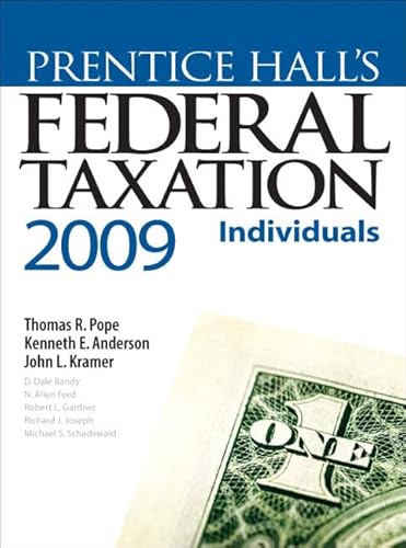 Imagen de archivo de Prentice Hall's Federal Taxation 2009: Individuals a la venta por Phatpocket Limited