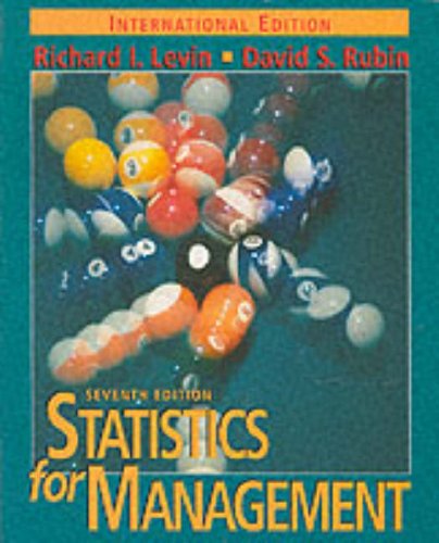 Stock image for Statistics for Management: International Edition for sale by medimops